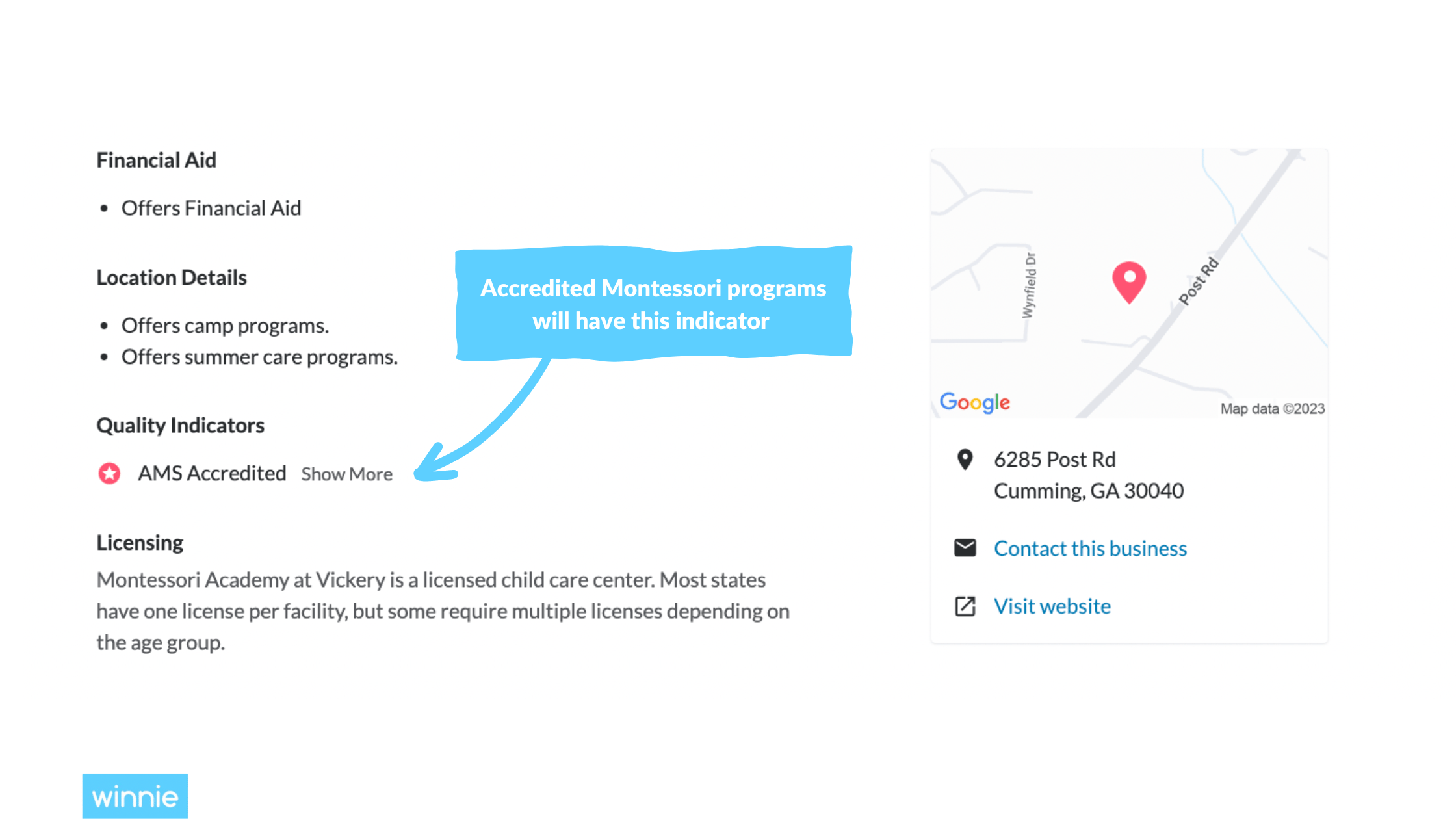 Accredited Montessori programs will have this indicator (1)
