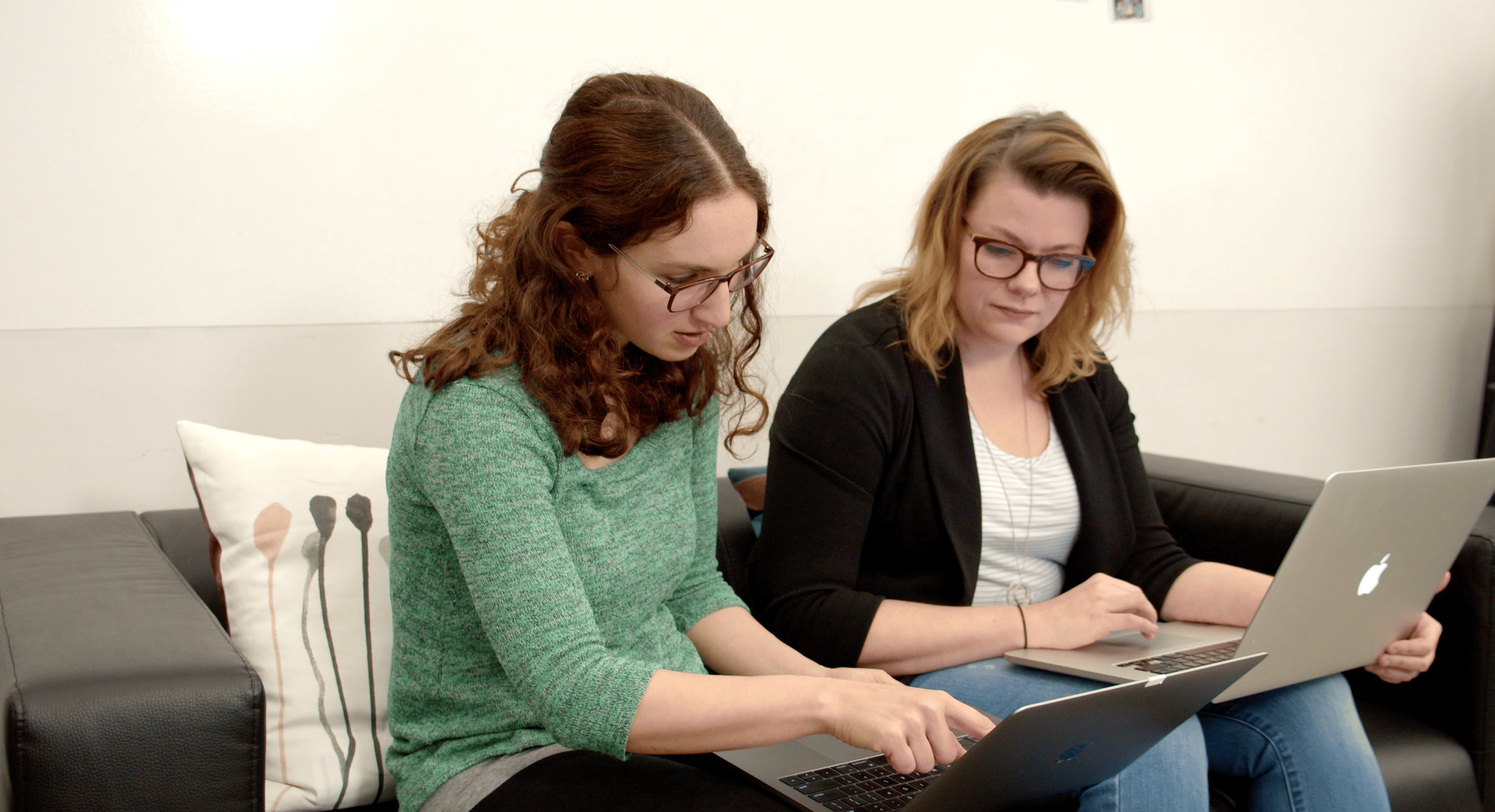 Sara and Anne working on Winnie