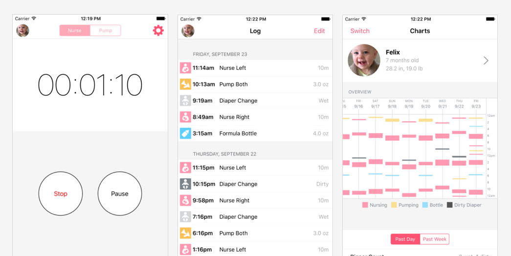 baby's day app screenshots