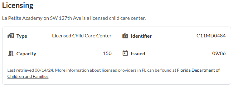 Winnie provider listing licensing example