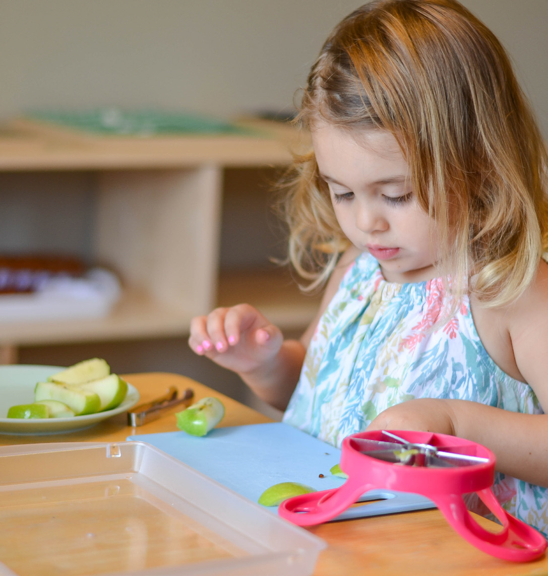 child preparing food